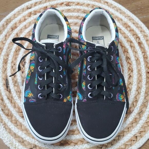 Vans Old Skool ‘Butterfly Kisses’ Black Colorway Skate Shoes, Unisex,6.5W/5M - Picture 3 of 8